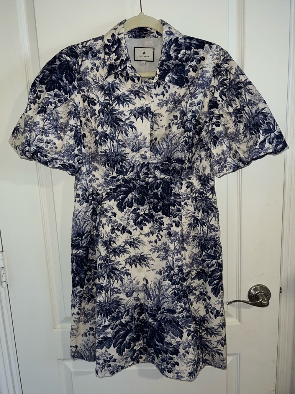 Tuckernuck Delaney Mini Dress in Toile Navy Medium - Picture 2 of 4